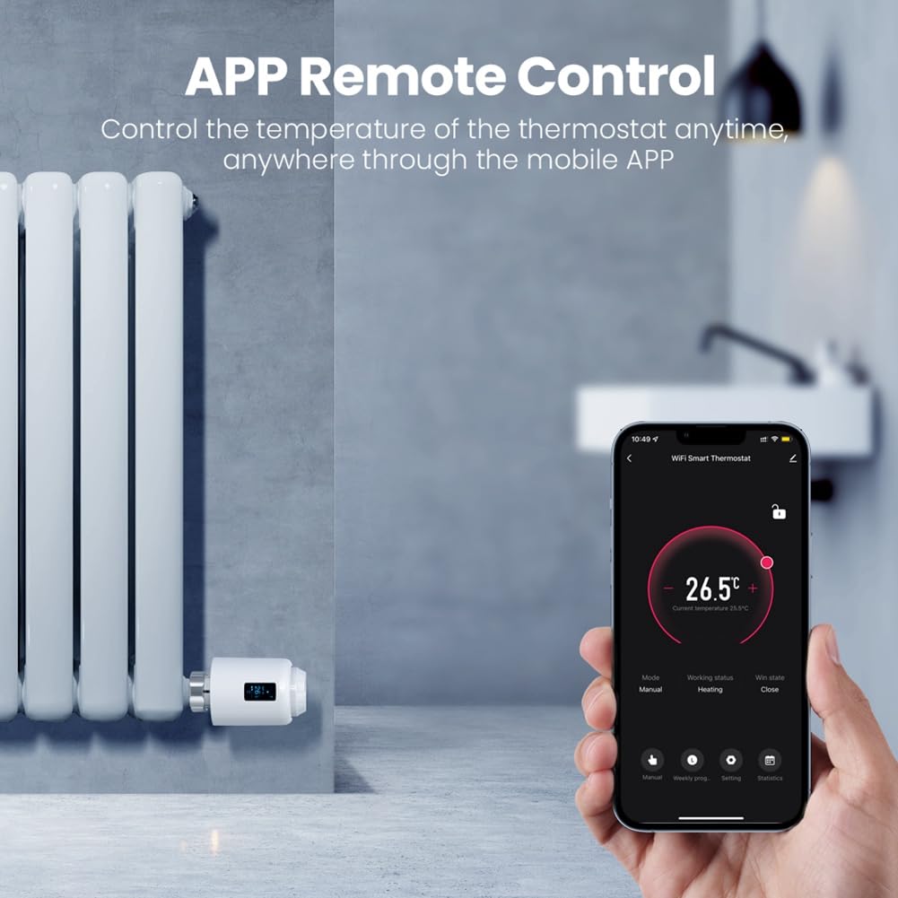 Zigbee 3.0 Tuya TRV Valvola Termostatica Intelligente per Radiatore Controller di Temperatura Programmabile WIFI per Alexa Home