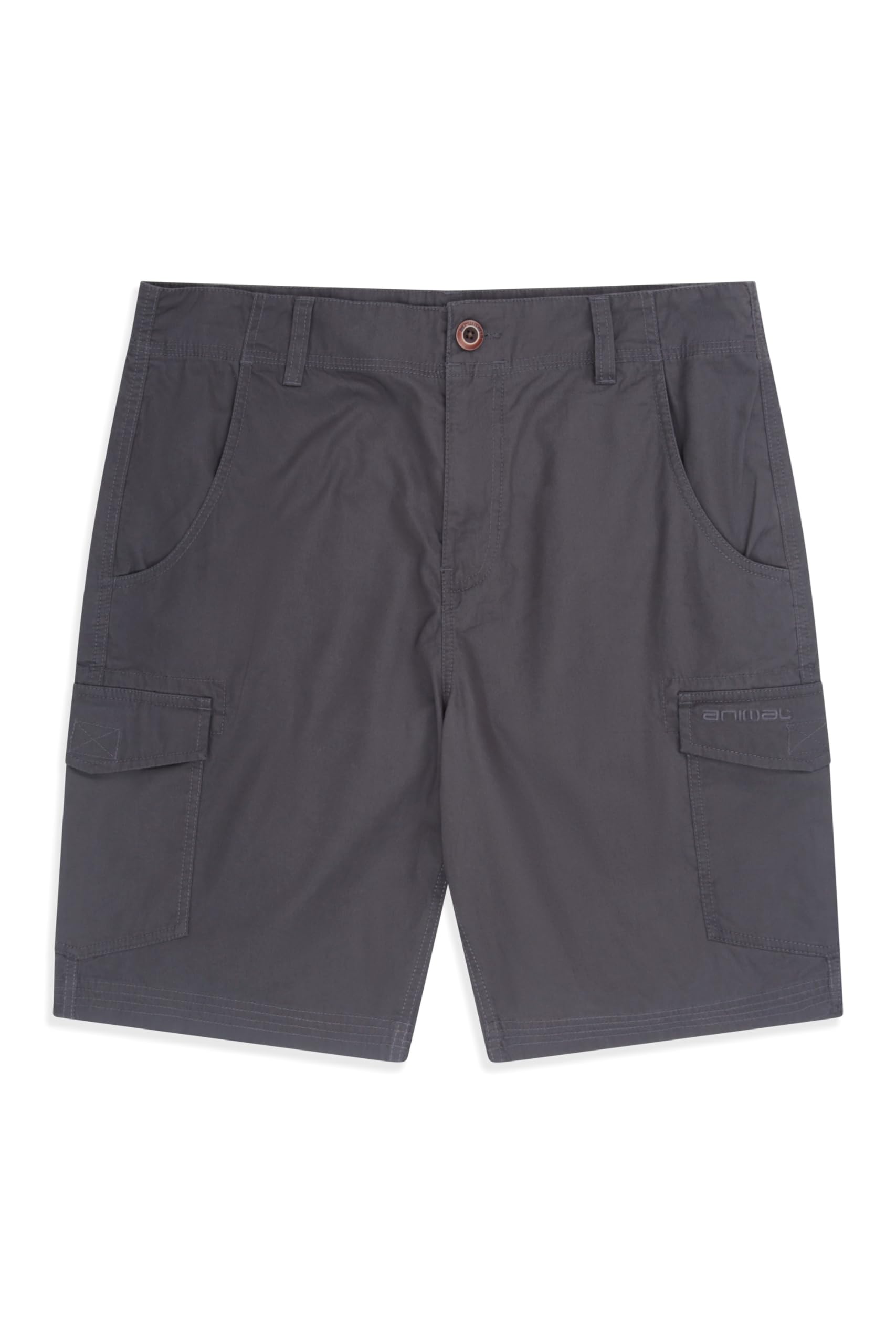 Animal Atlantis Mens Cargo Shorts - Cotton, Lightweight with Lots of Pockets - for Spring Summer & Outdoors Charcoal W34
