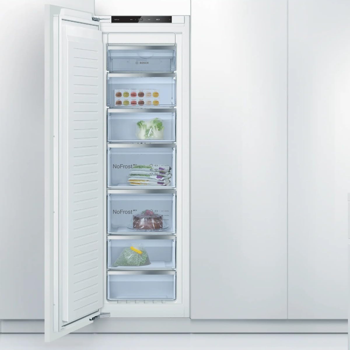 Bosch GIN81VEE0, Serie 4, Congelatore armadio, Da incasso, 177.2 x 55.8 cm, 212 L