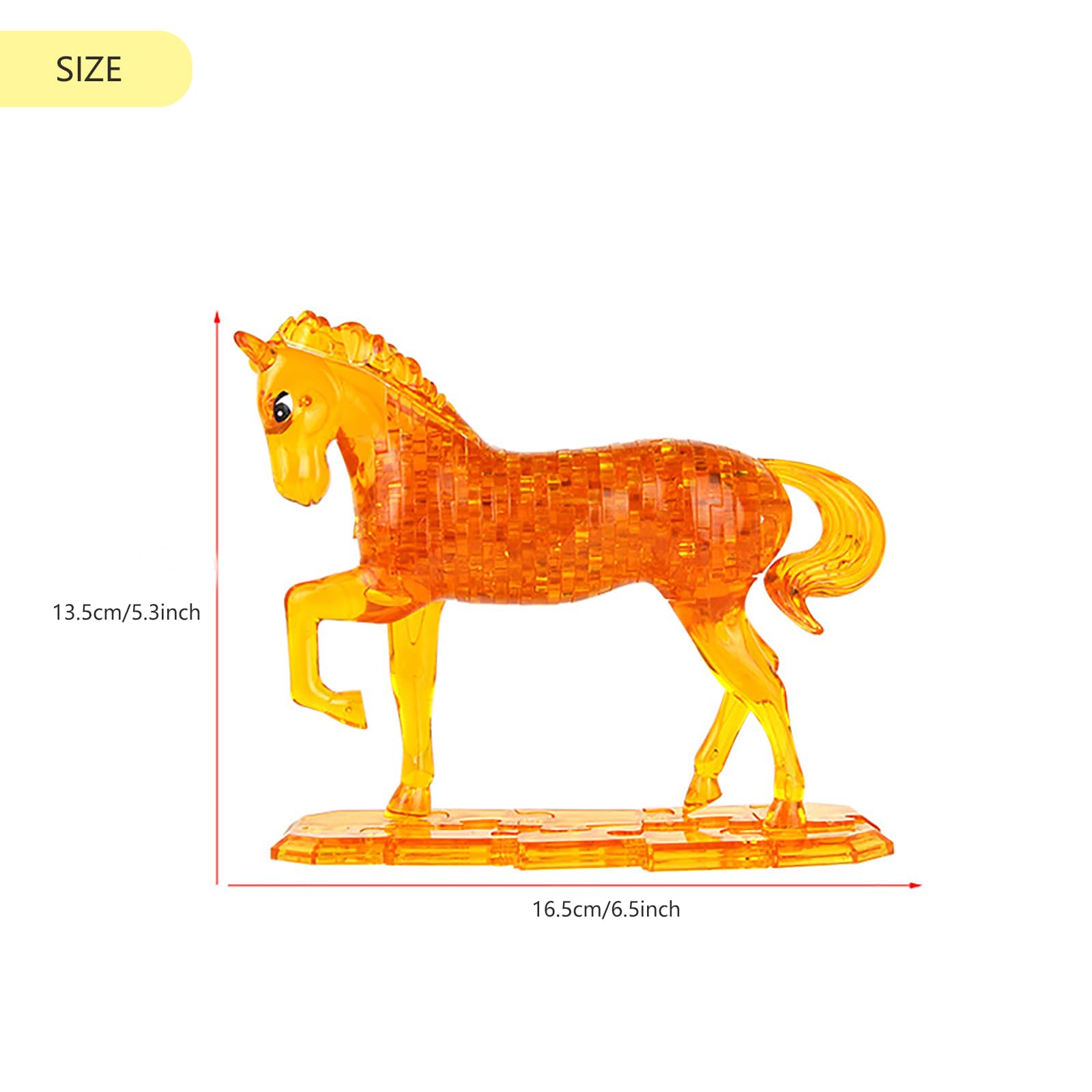 Amazon | LYCY00 クリスタルホース 3Dパズル、クリスタルパズル 頭の