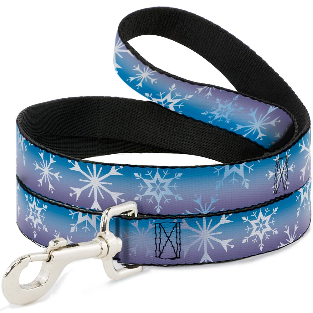 Disney Pet Leash, Dog Leash, Frozen 2 Snowflakes Blues Purples White, 6 Feet Long 1.0 Inch Wide
