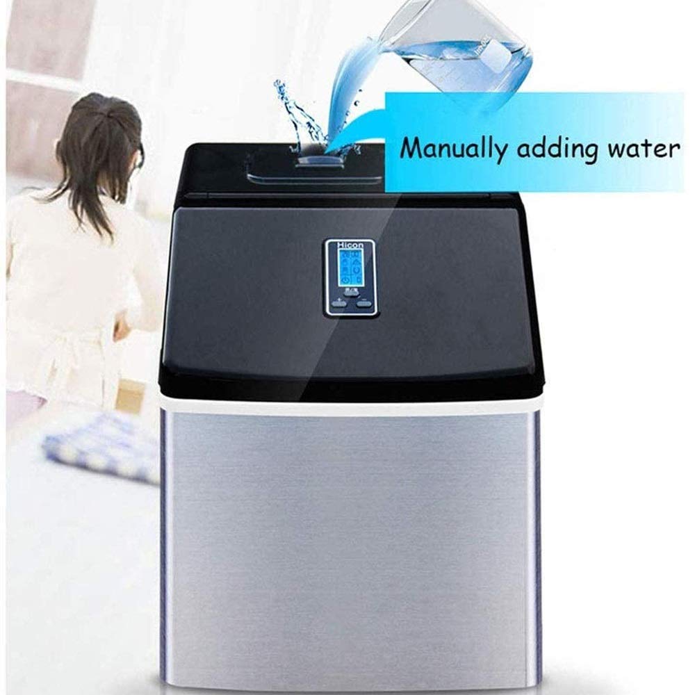 A1dfdfgoqsfg Portable Ice Machine For Countertop - Ice Cubes Ready In Great For Mixed Drinks & Parties Ice Machine 25kg Small Household Ice Ice Machine Produces 55 Lbs Of Ice Per 24 S on Fridge.com - View 2