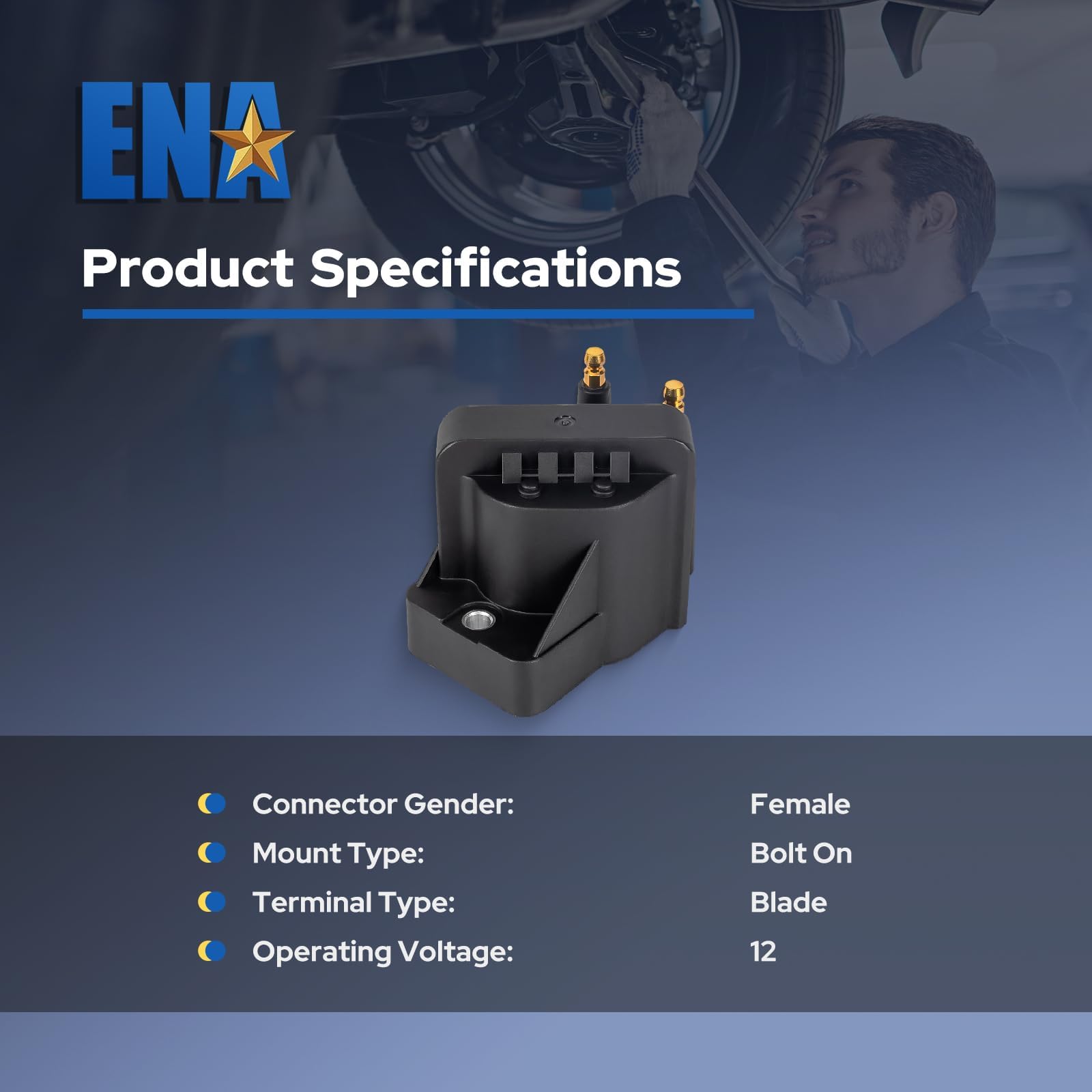 ENA Pack of 3 Ignition Coil Pack for Buick Cadillac Chevrolet Oldsmobile Pontiac Compatible with L4 V6 C849 DR39 5C1058 E530C D555