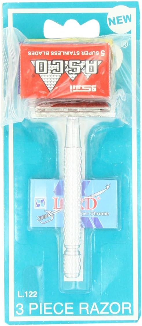 LORDTECH Double Edge Safety Razor + 15 Blades Shark ASCO BIGBEN