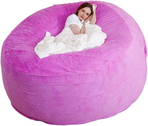 Funda para silla de puf sin relleno bolsa grande de terciopelo suave lavable almacenamiento de animales de peluche o espuma viscoelástica para niños