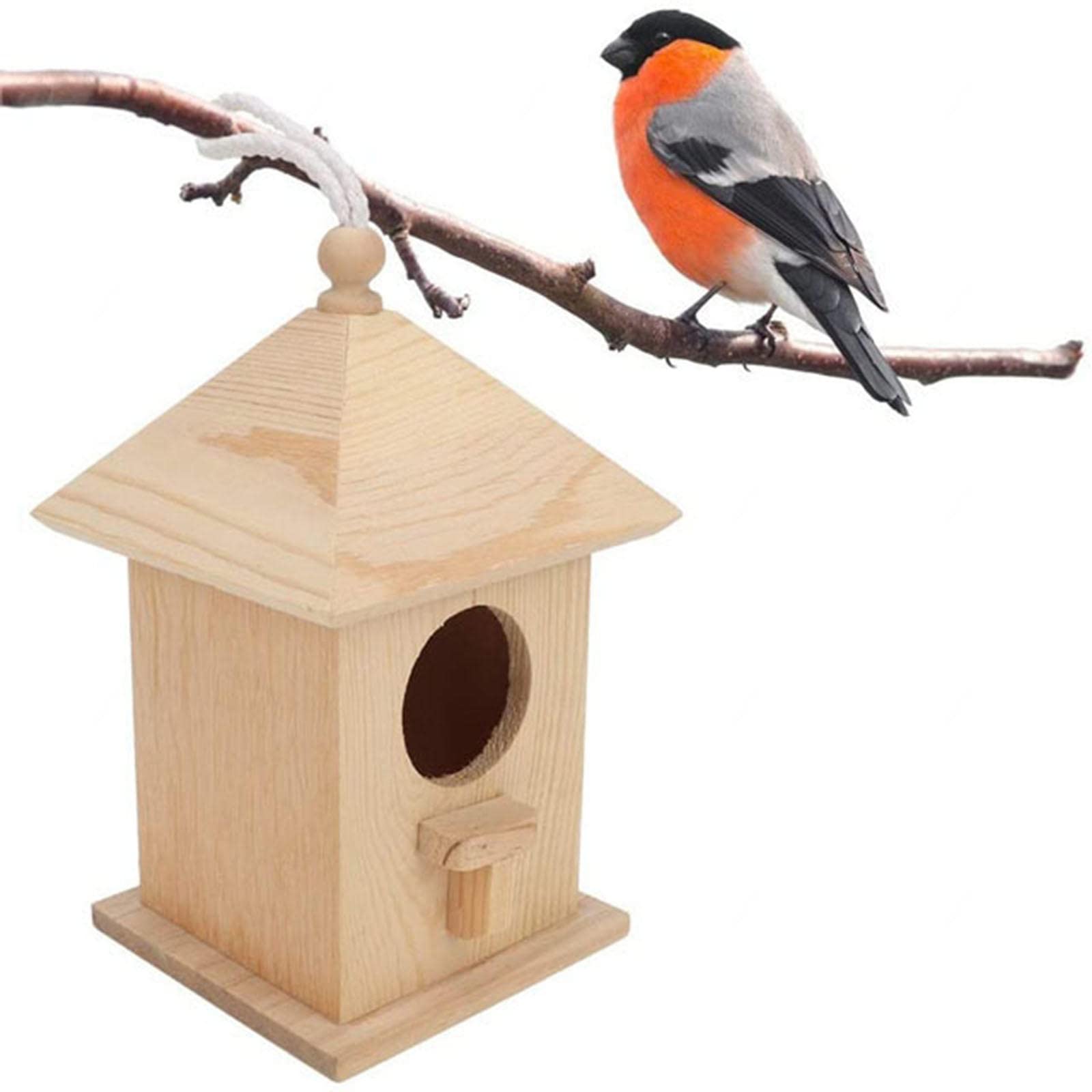 Scatola per Allevamento di pappagalli Nido per Uccelli da Appendere, Casa per nidi di Uccelli Domestici, Prodotti in Stock, Scatola per Allevamento in Legno Gabbia Accessori