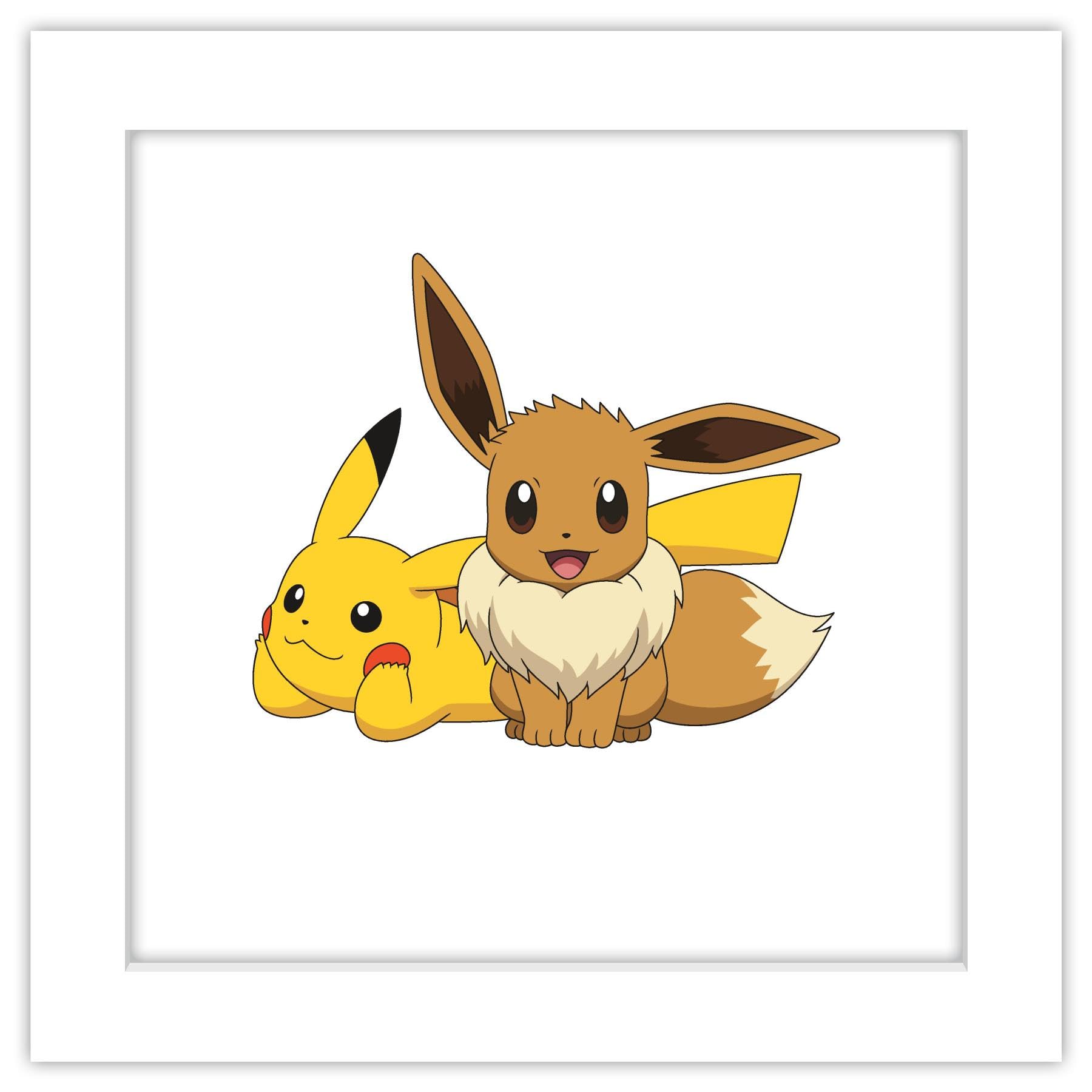 色紙ART ピカチュウ イーブイ Pokémon Pikachu Eevee Amazon.com: Gallery Pops Pokémon - Pikachu Eevee Group Wall Art