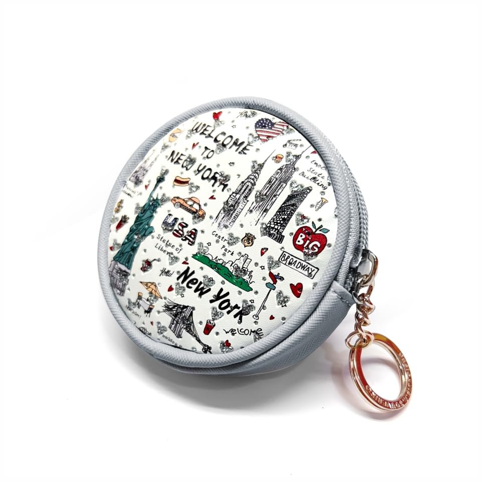 Girls & Women Fashion Cute Classic Elegant New York Souvenir Key Change Holder Pouch Coin Purse (JP330109A)