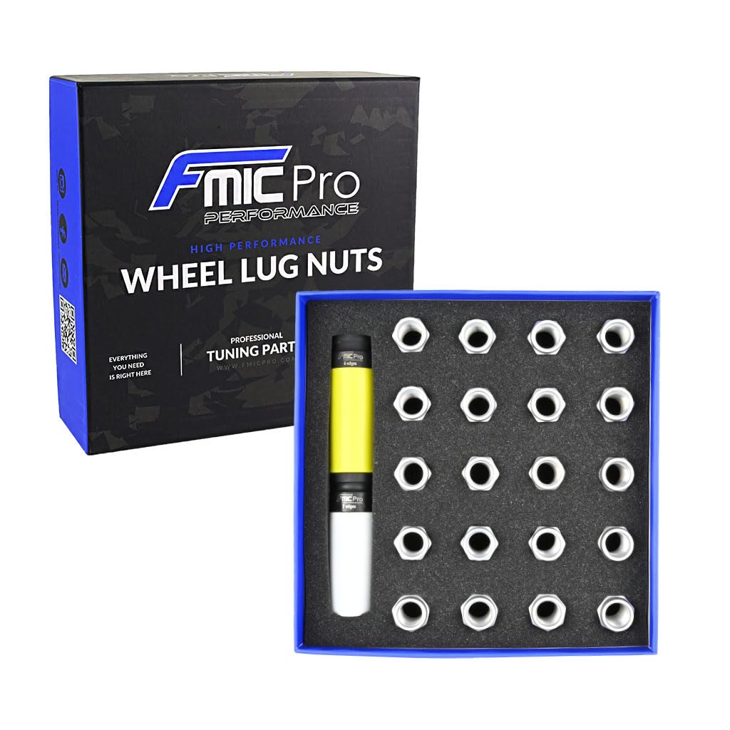 FMIC.EU PERFORMANCE Aluminium-Radmuttern FMIC.Pro M12x1,25 Silber 20 Stück konisch durchgesteckt