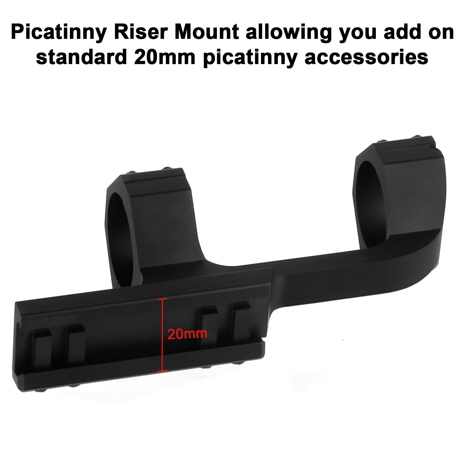 Anneaux de Montage de Lunette Tactique avec goupille d'arrêt 30mm Profil Mince Double Anneau Supports décalés pour Picatinny Rail