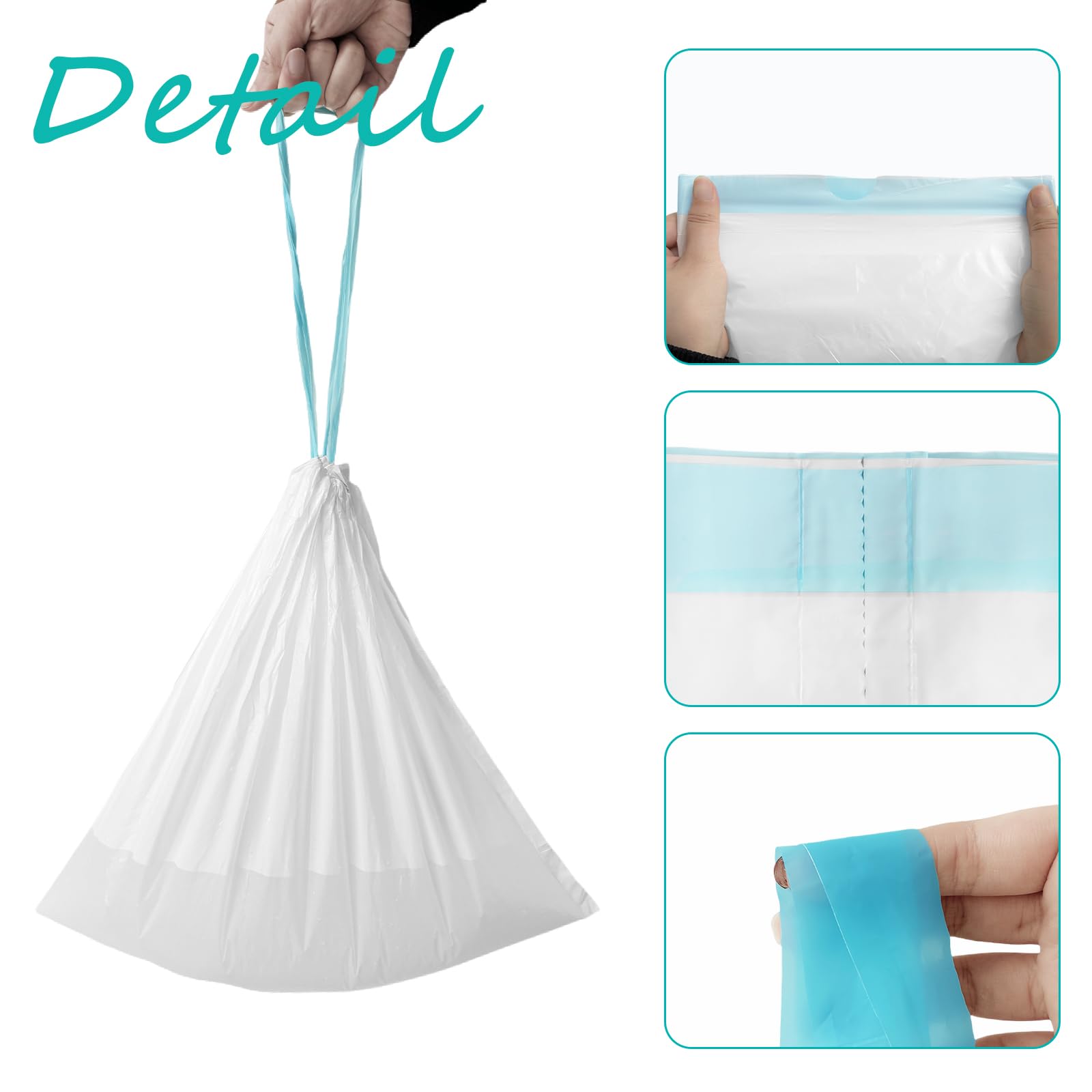 Paquete de 120 forros para sillas de orinal con cordón, bolsas desechables para asiento de inodoro para niños pequeños al aire libre viajes (17.3 x 9.4 pulgadas)