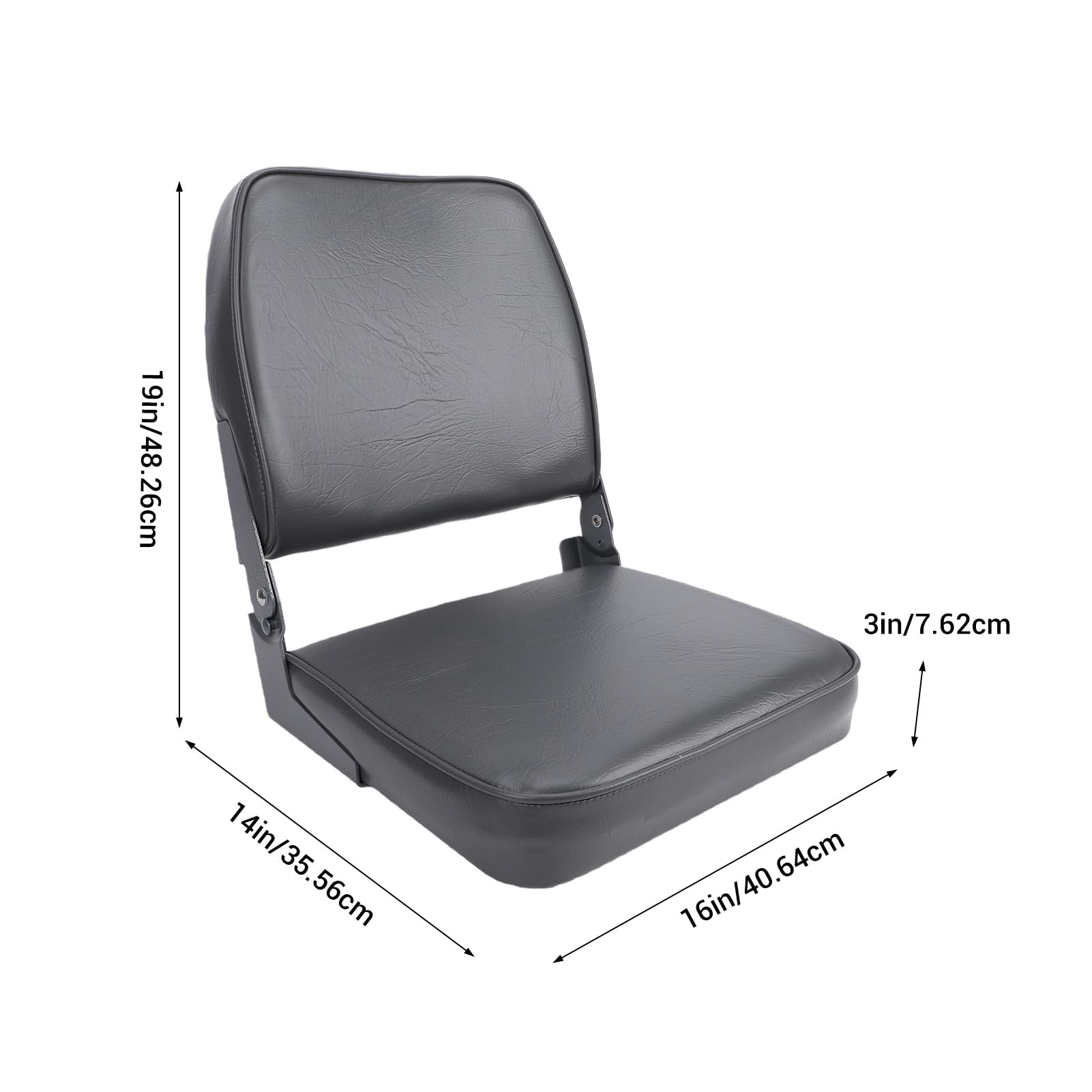 Low Back Boat Chair Comfortable Padded Folding Seat for Fishing and