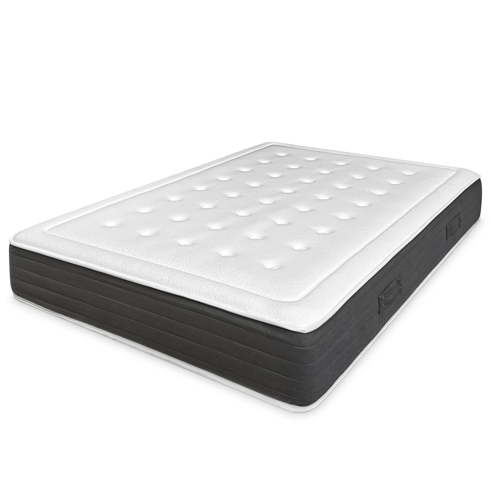 amuéblate online Flow Comfort+ Matelas à mémoire de Forme 140 x 200 cm, Multicouche, Hauteur 24 cm, fermeté Moyenne/Haute, Traitement Anti-acariens, antibactérien et hypoallergénique. Fabriqué en