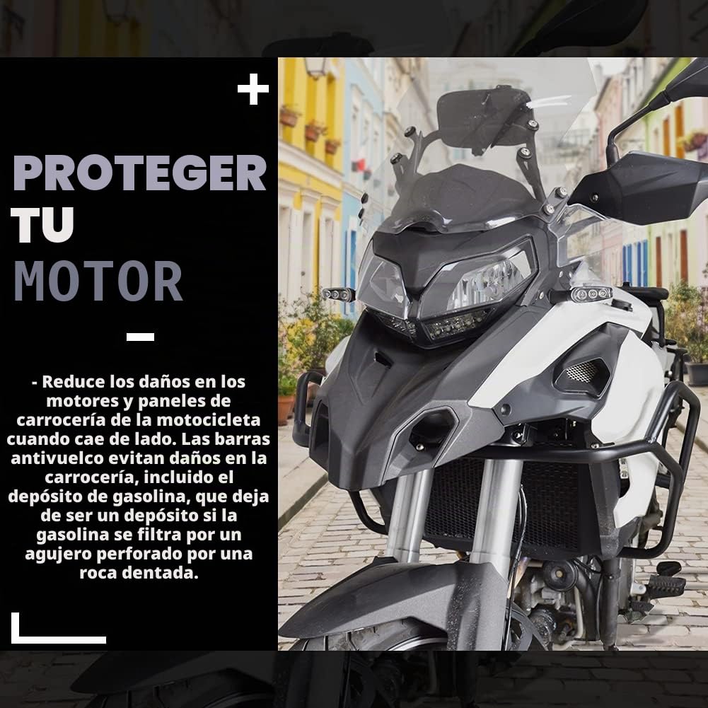 Protector de Motor de Carretera para Motocicleta, Barra de Choque Superior Parachoques Marco contra caídas Compatible con TRK502 TRK 502X BJ500GS (17-20)