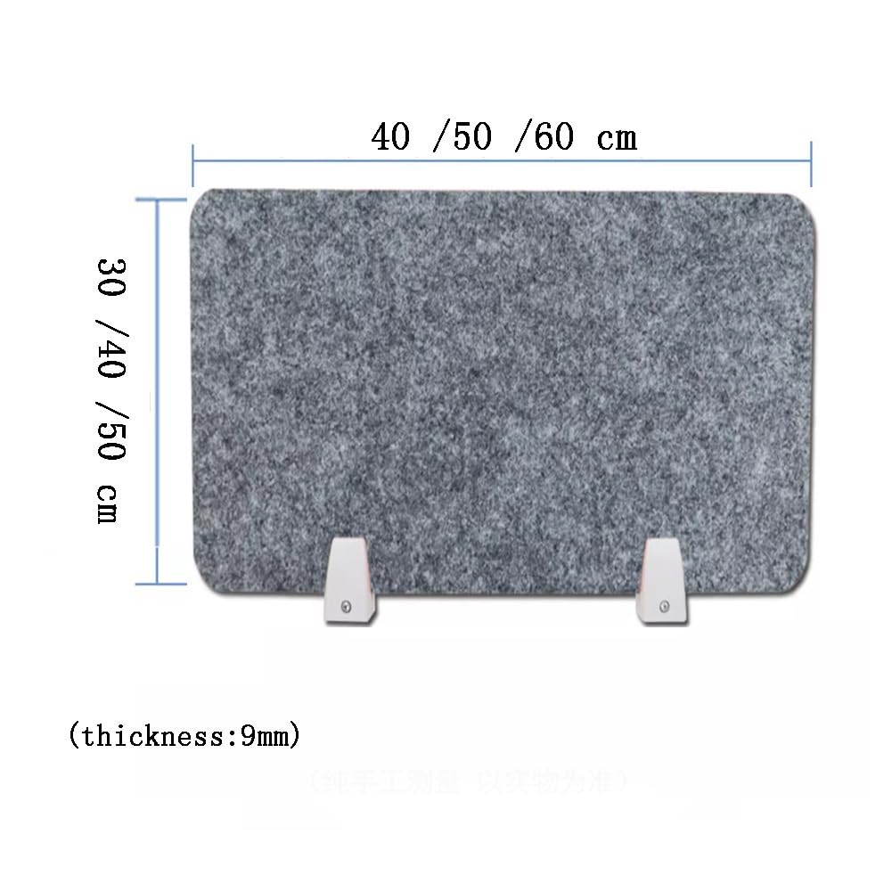 Divisori per scrivania, divisorio autoportante fonoassorbente per Ufficio e Smart Working, Grigio e Verde, Diverse Misure (50x40 cm)