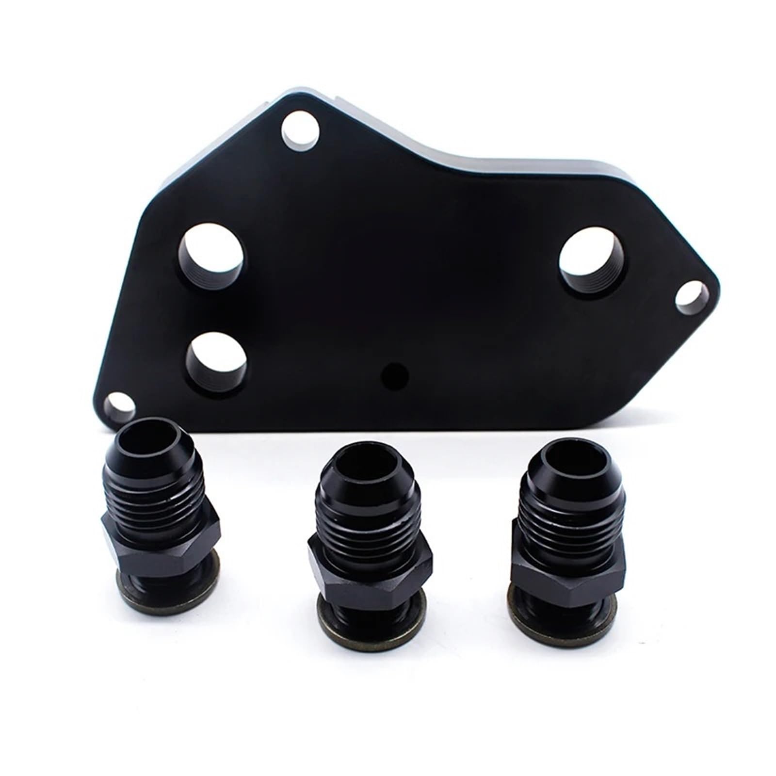 Adapter Do Filtra Oleju Ze Stopu Aluminium, Chłodnicy Oleju, Pasuje Do BMW F30 N20 Z Przyłączami AN10, Czarny ręczny przetwornik chłodnicy
