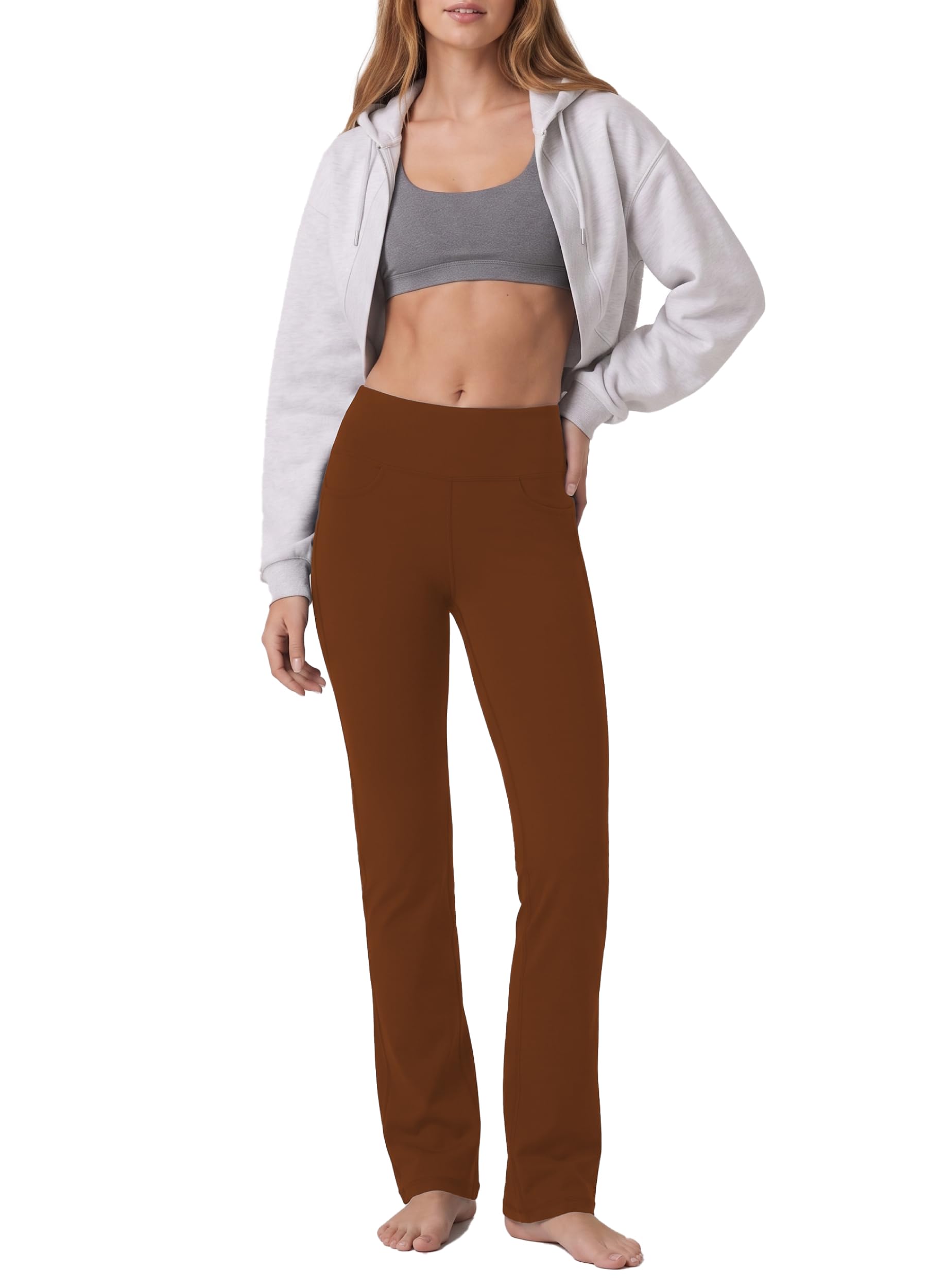 SAFORT Damen Yogahosen Gerade Geschnittene Für Yoga Jogginghose, 4 Hosentaschen Freizeithose, 160cm -182 cm