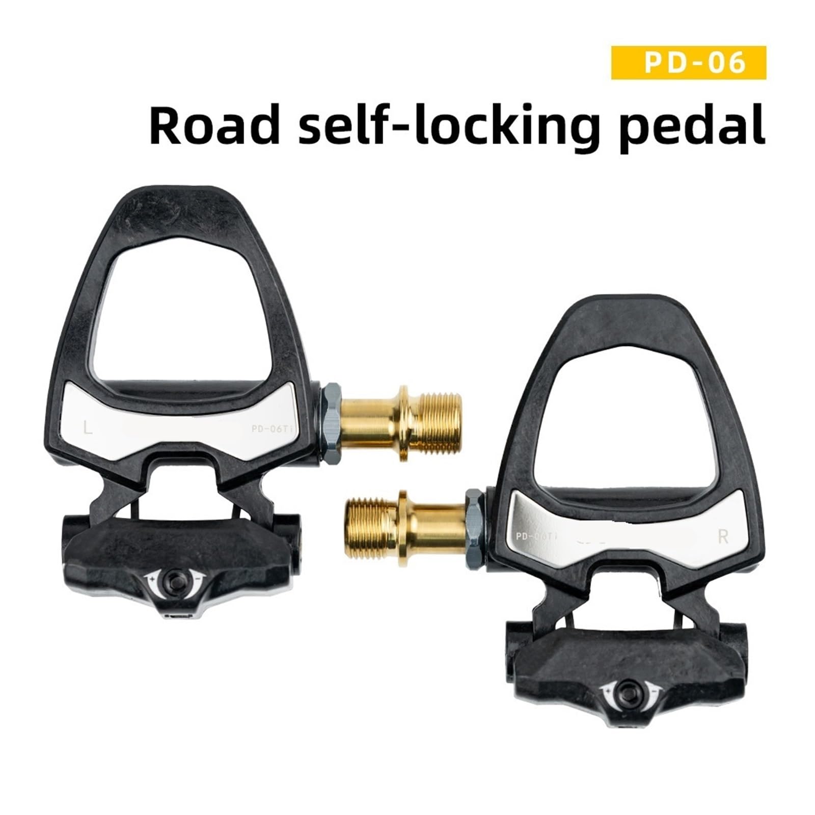 Pedales de Bicicleta Carretera Carbono con Mecanismo Clip SPD