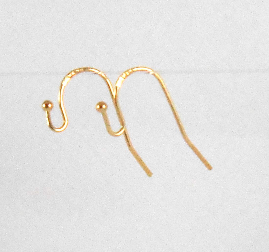 Gold Earring Findings 14k Plated Pure Micron Thickness Hook