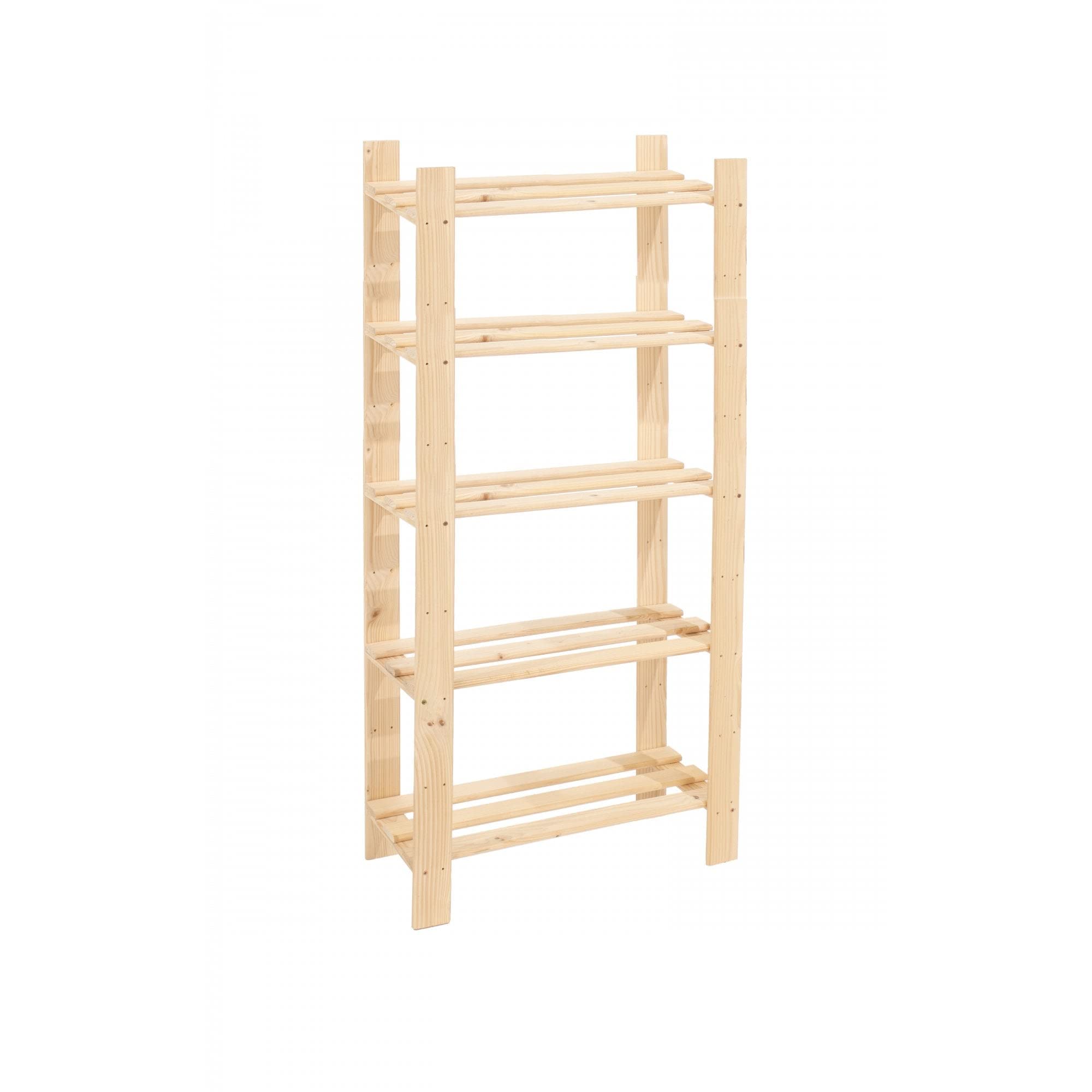 Core Products, Shelving & Storage Collection - 5 Shelf Narrow Slatted Storage Unit
