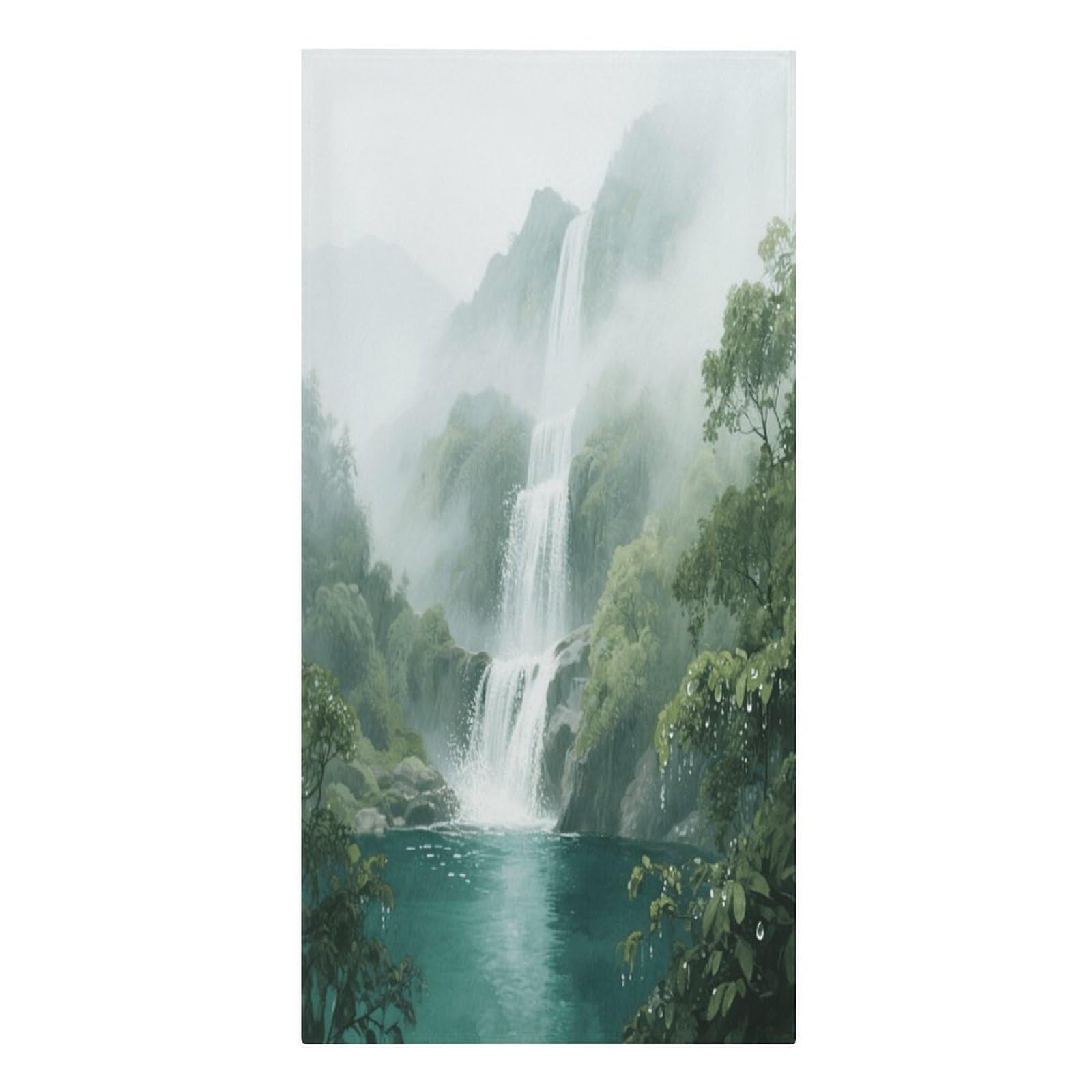 Fekiloot Men's Style Mountain Waterfall Large Beach Towel, Travel Towel For Adults Wo, Pool Towels For Beach, Camping, Swim Pool, Gym, Sports& Yoga 61.4"X30.3"