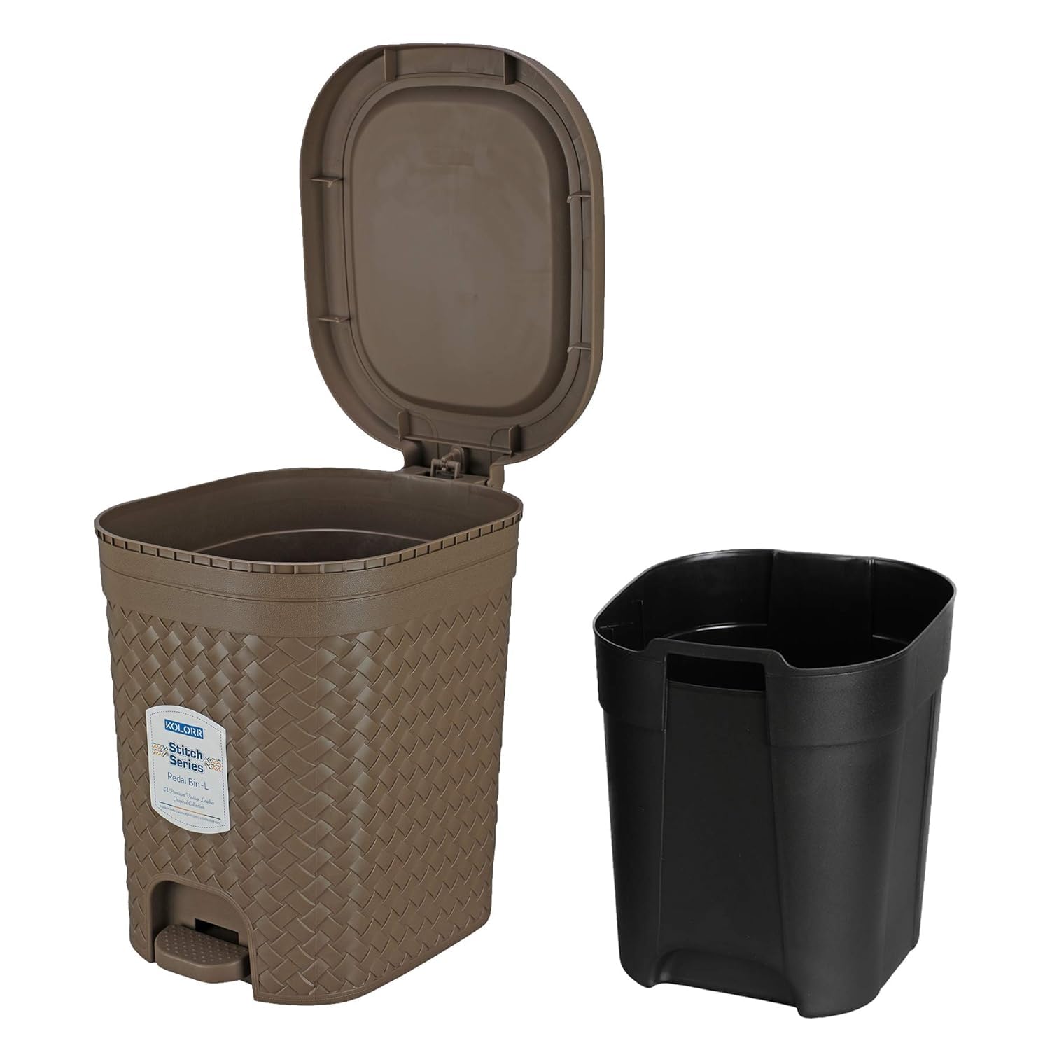 KOLORR Stitch 15L Pedal Bin - Black -14
