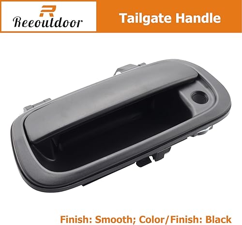 Miniatura 4 de Manija de puerta trasera con orificio de cerradura compatible con Tundra 2000-2006, manija de pestillo de puerta elevadora reemplaza#