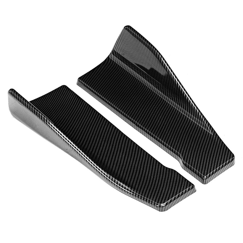 Minigonne laterali in carbonio per auto, Minigonna laterale per auto da 35 cm/Paraurti posteriore Splitter per labbra Grembiuli alettati Fibra di carbonio compatibile con automobili universali