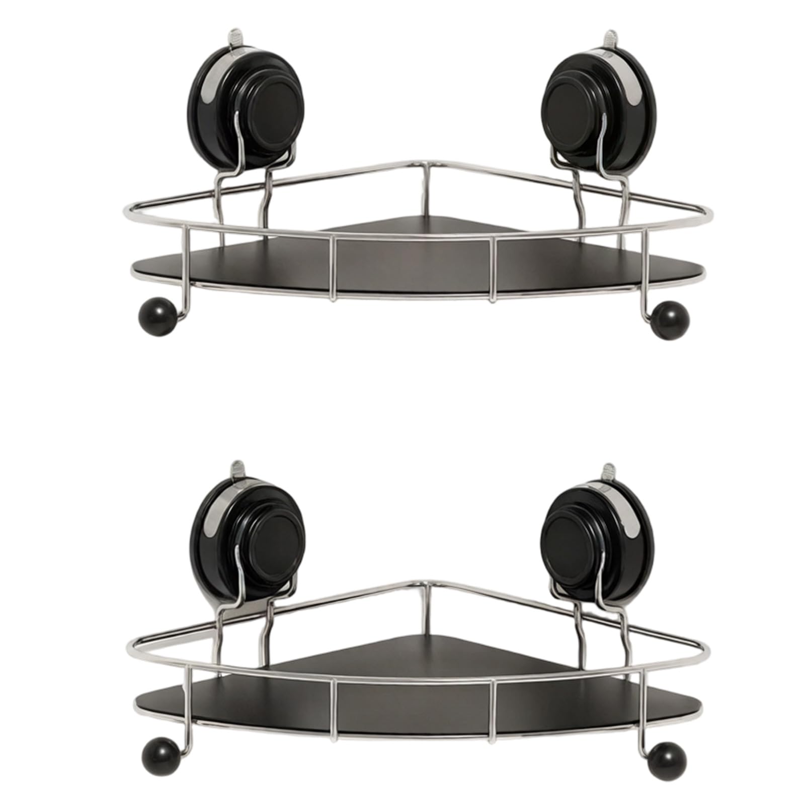 Zxfdsfdbnm Sturdy 2 Stage Bathroom Corner Shelf Stainless Steel ABS Frame Supports Heavy Toiletries Safe Mounting Simple Bathroom Storage