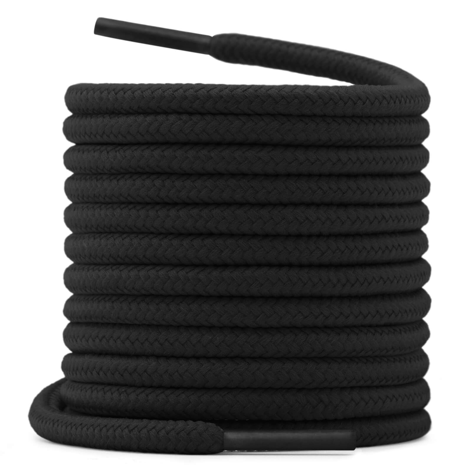 WEGOODZF Runde Welle Boots Schnürsenkel: 120CM Blau Schwarz