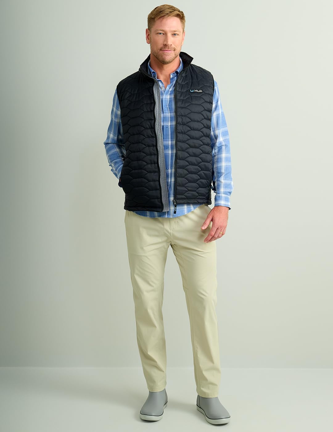 HUK - Men's Scale Vest, DWR Insulated Performance Fishing Vest