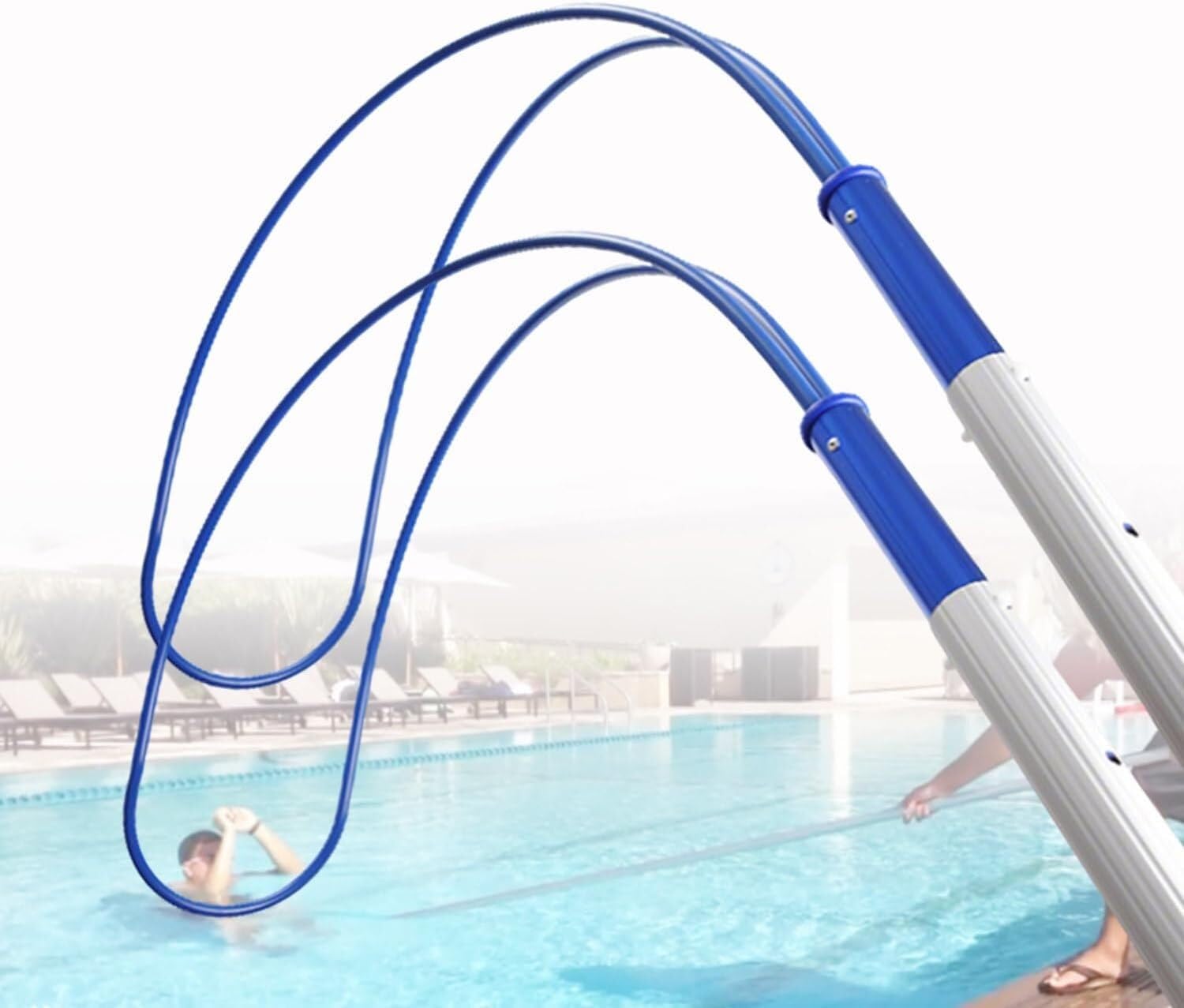 Canne de sauvetage de piscine, crochet de sauvetage en alliage d'aluminium pour aide d'urgence, équipement de sécurité essentiel pour les nageurs dans les piscines publiques et privées