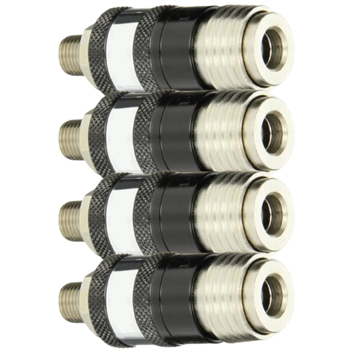 Coilhose Pneumatics 152USE 5-in-1 Automatic Safety Exhaust Coupler, 1/4" Body Size, 1/4" Male NPT (4 Pack)