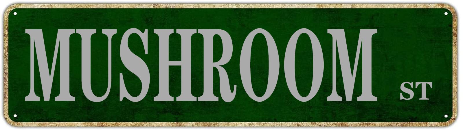 Mushroom St Vintage Metal Sign Retro Tin Sign Art Poster Aluminum Metal Plaque 4x16 Inch