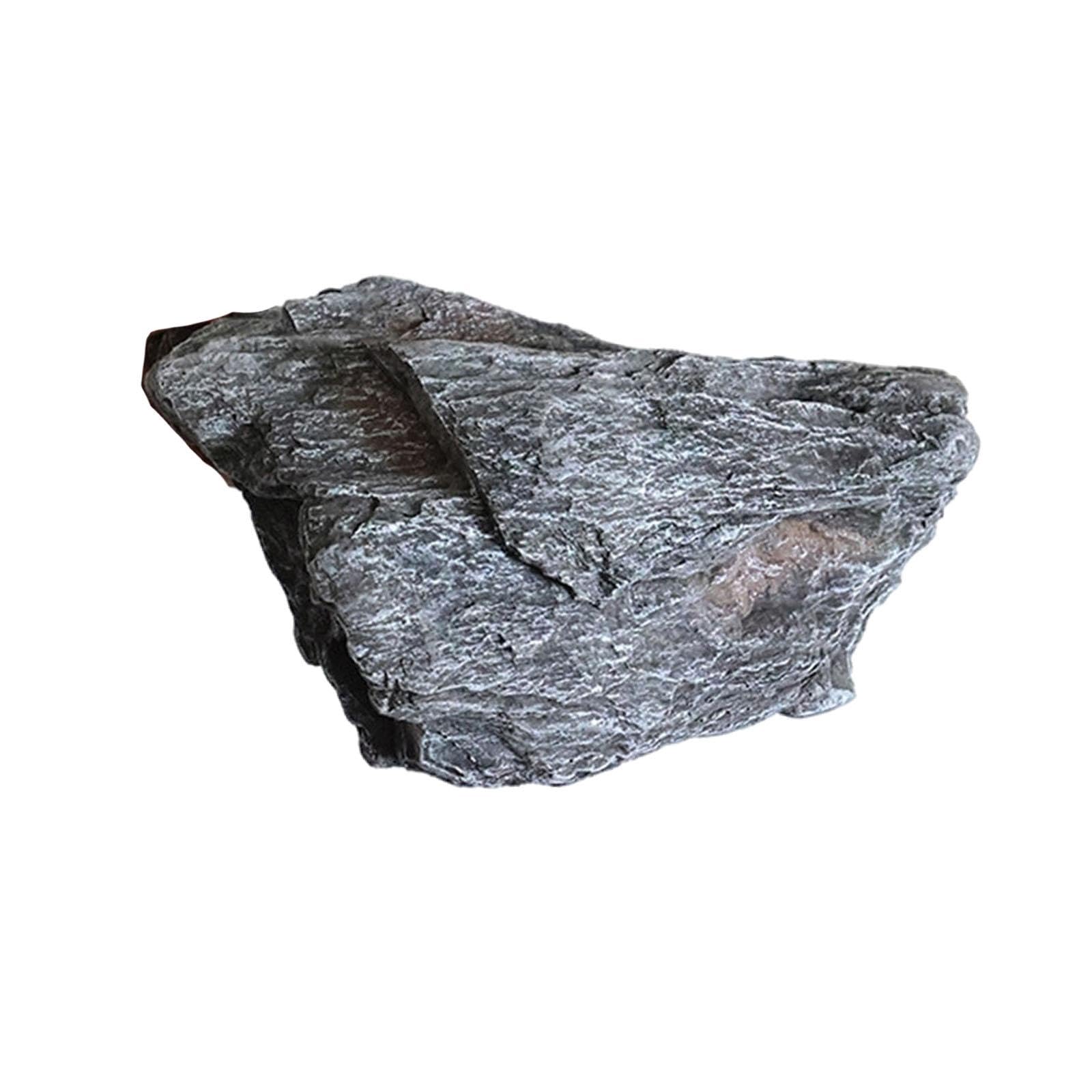 Artificial Decoración Acuario Terrario Accesorio Jardín Falso Piedra Realisticidad Resistente a Intemperie Adecuada para Paisajismo Y, 37x26x12cm