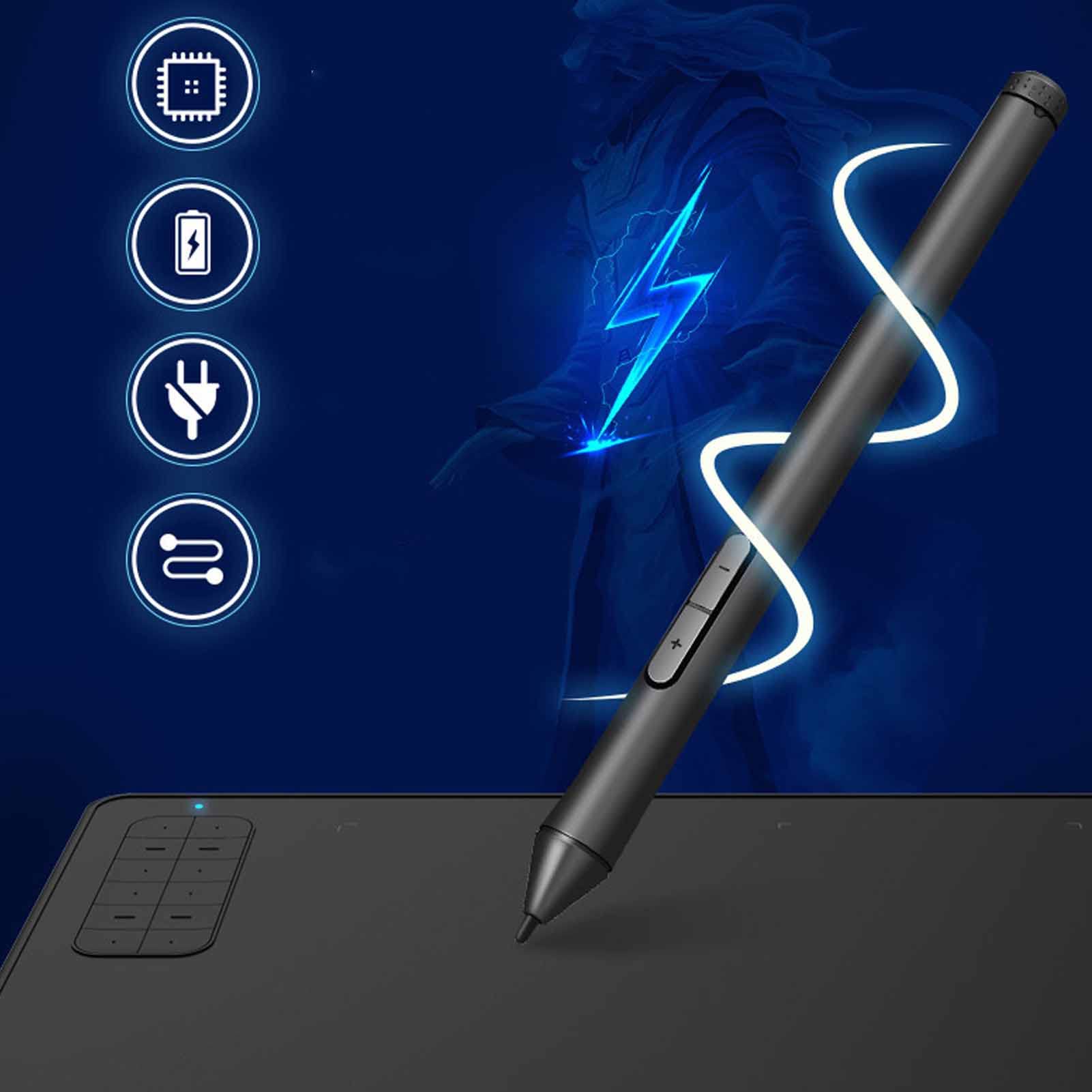 Small Graphics Drawing Tablet, 4 Customizable Expresskeys, 8192 Levels Pressure Sensitivity, Graphics Tablet for Desktop Laptop Graphics Tablet for Paint, Design, Art Creation Sketch