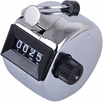 Home-organizer Tech Silver Digit Number Clicker Hand Tally Click Counter
