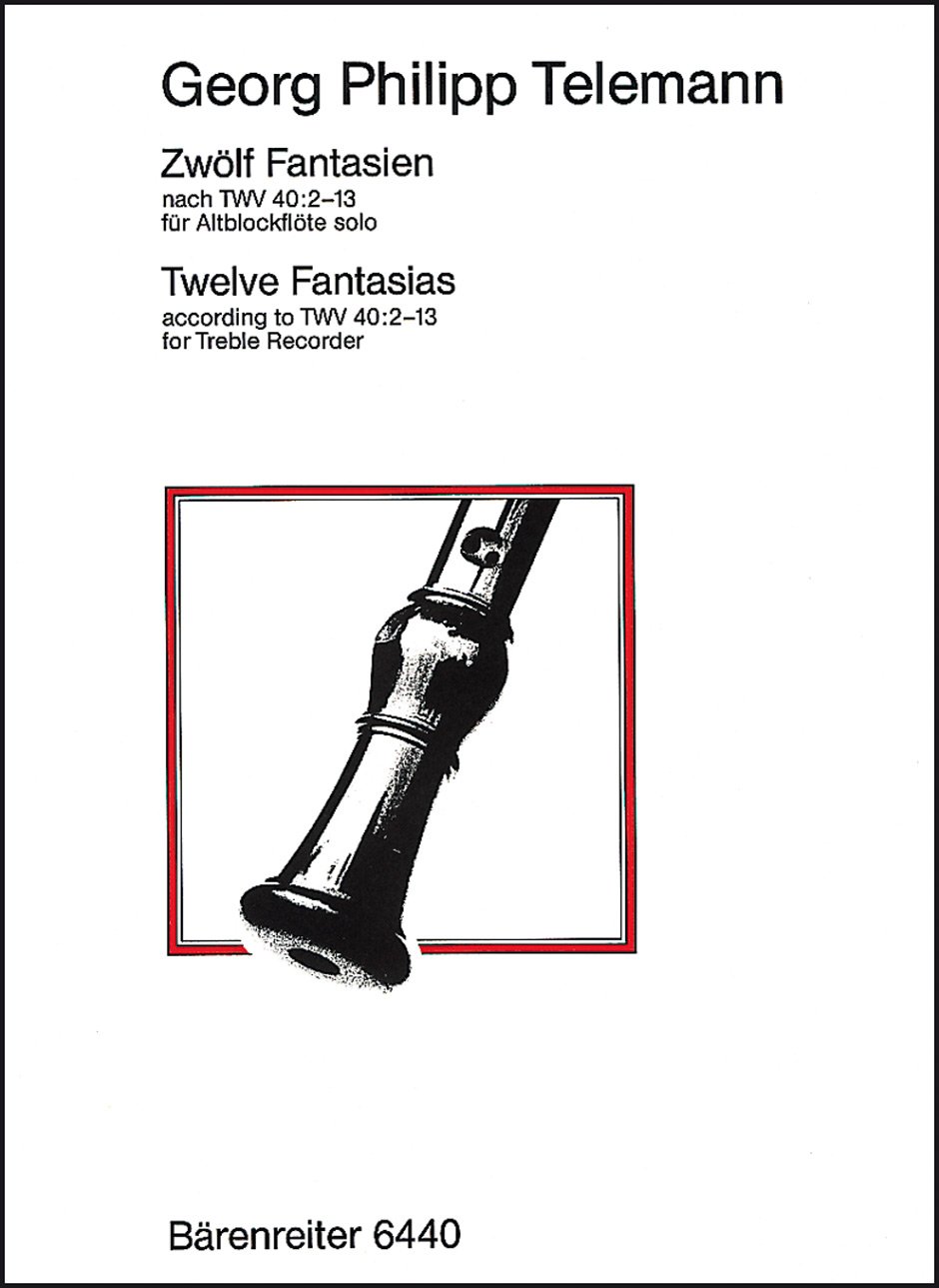 12 Fantasias for Treble Recorder Solo TWV 40: 2-13