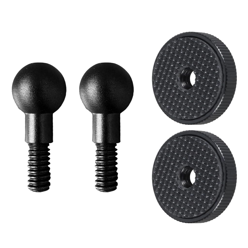 Elnwnnkc Pack Of 2 Aluminum Alloy 15mm Ball Head To 1/4Inch Thread Adapter with 2pcs Metal Washers Pad for Camera Tripod