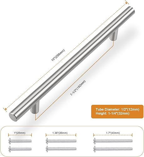 Miniatura 6 de Manija con forma de T para cajones de la marca Gobrico pack de 30