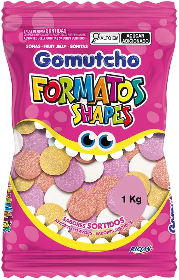 Bala Goma Gomutcho Americana Yogurte Sortido Pacotes com 1KG