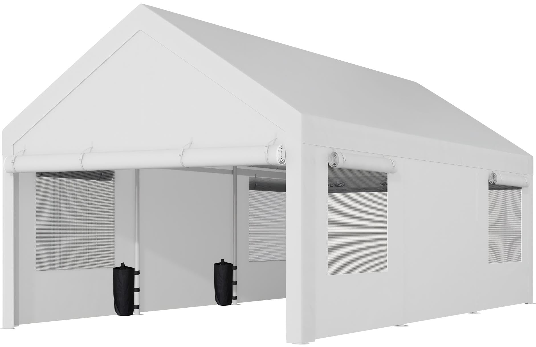 Photo 1 of ***PARTIAL SET MISSING BOX 1**
Shintenchi Portable Garage Canopy,10x20 FT Heavy-Duty Design Carport,Carport Canopy with Side-Opening Removable Door & Roll-Up Window,Portable Car Port for Car, Truck, Boat,White