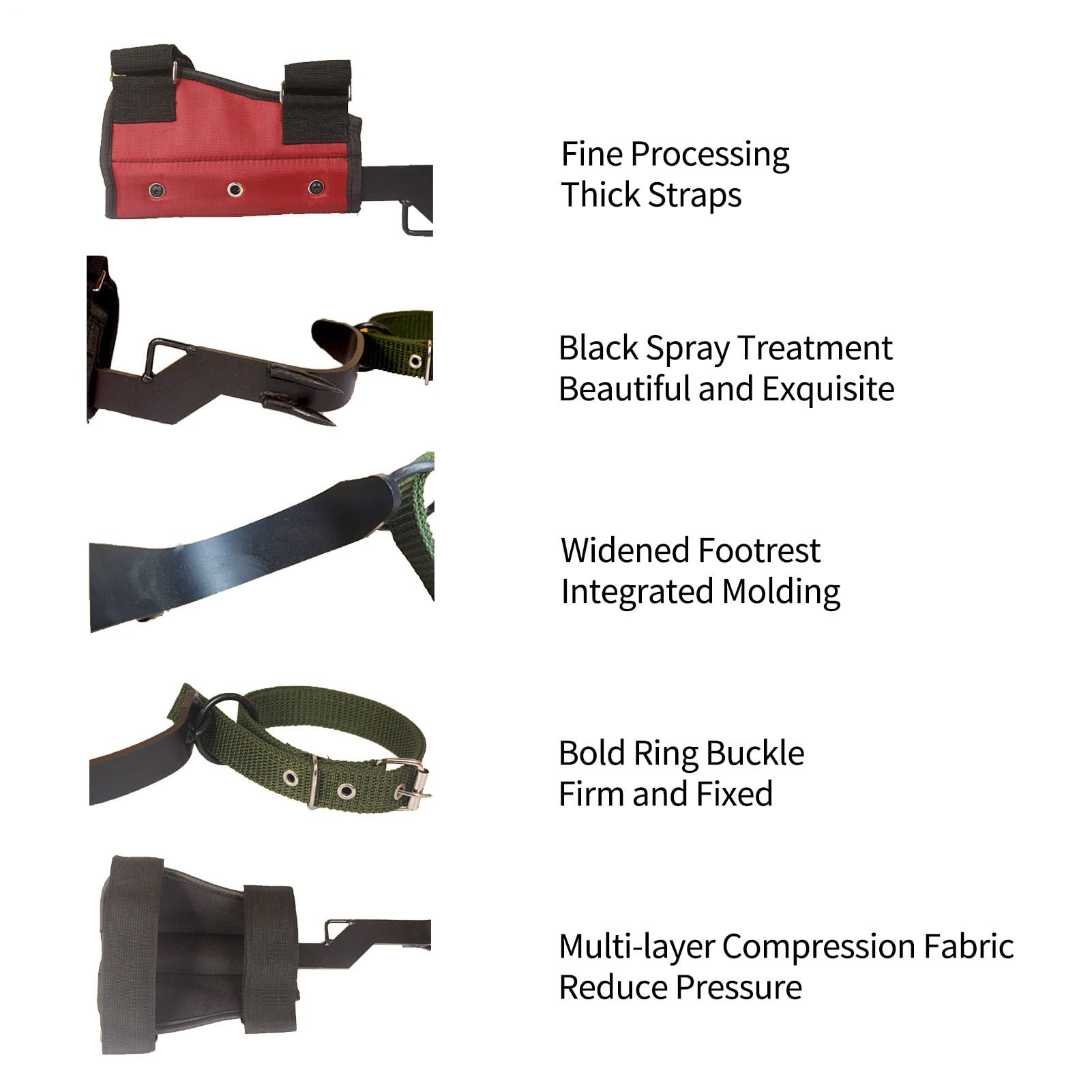 Kletterspitzen,Baumkletterspikes Stange für Baumarbeiten, Jagen, Obstpflücken - Verstellbare Kletterbaumspitzen mit Schuhen, Stiefeln, Stahlpedal
