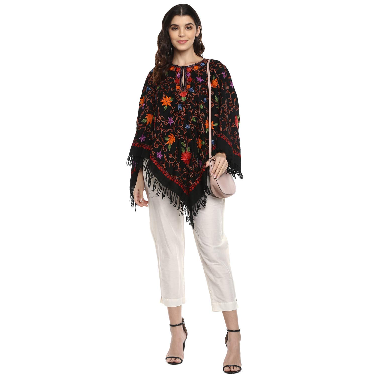 NC women Knitted Woolen Warm Winter Poho winter| Women's Embroidered Poho