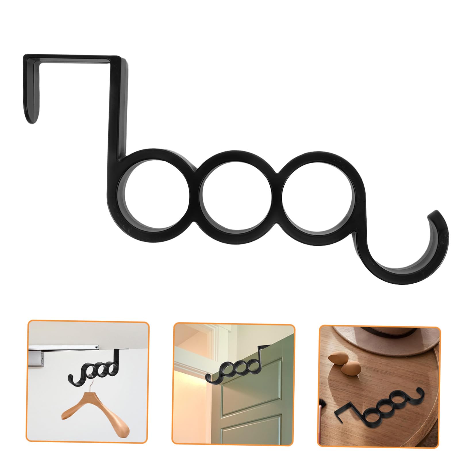 Didiseaon 10 Ganchos de Plástico para Colgar en Puerta, Diseño Antideslizante y Estilo Moderno Minimalista, para Dormitorio y Baño