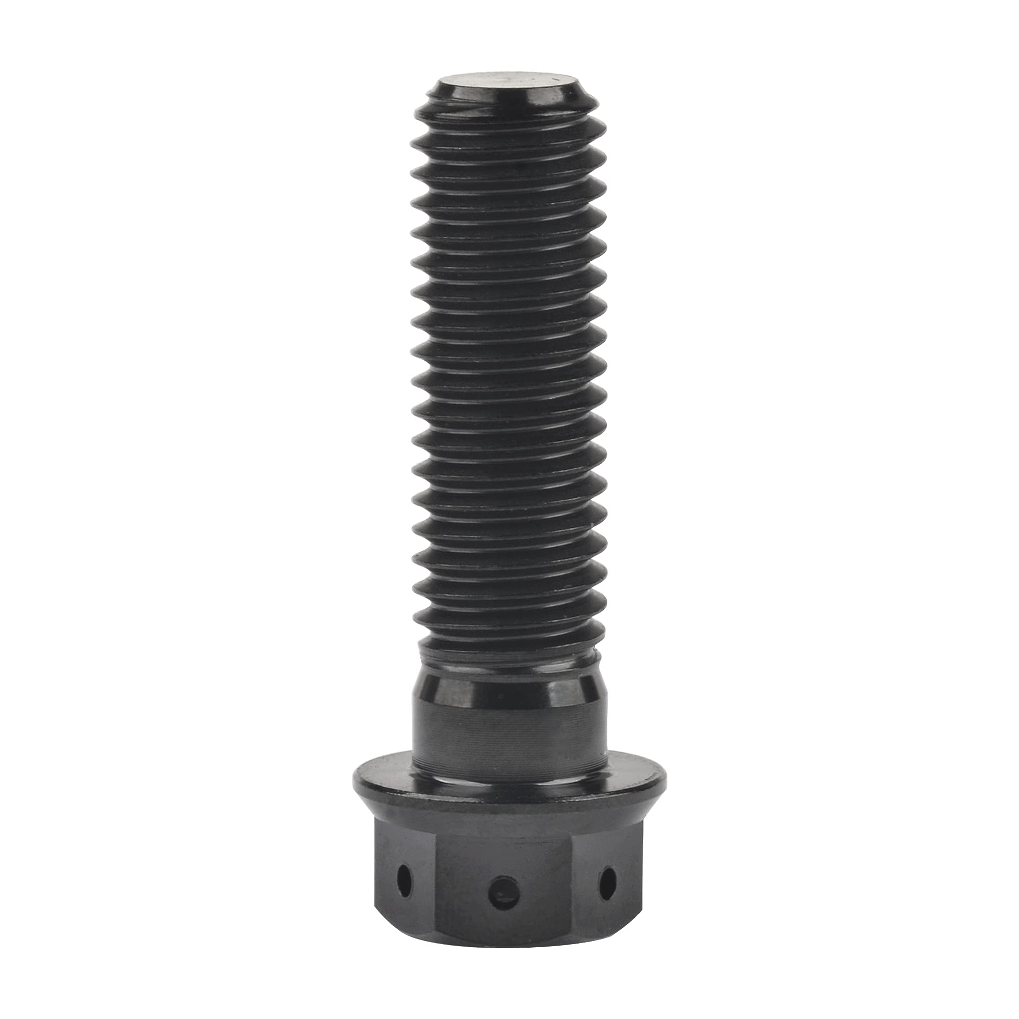 Bullone a testa esagonale in titanio M10 20 25 30 35 40 45 50 55 60 65 70 75 80 85 90 mm, confezione da 4 viti (M10 x 35 mm, passo 1,25 mm, colore: nero