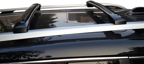 Miniatura 5 de Barras transversales ajustables bloqueables negras barras transversales portaequipajes riel de equipaje para Mercedes Benz GLS 2019 2020