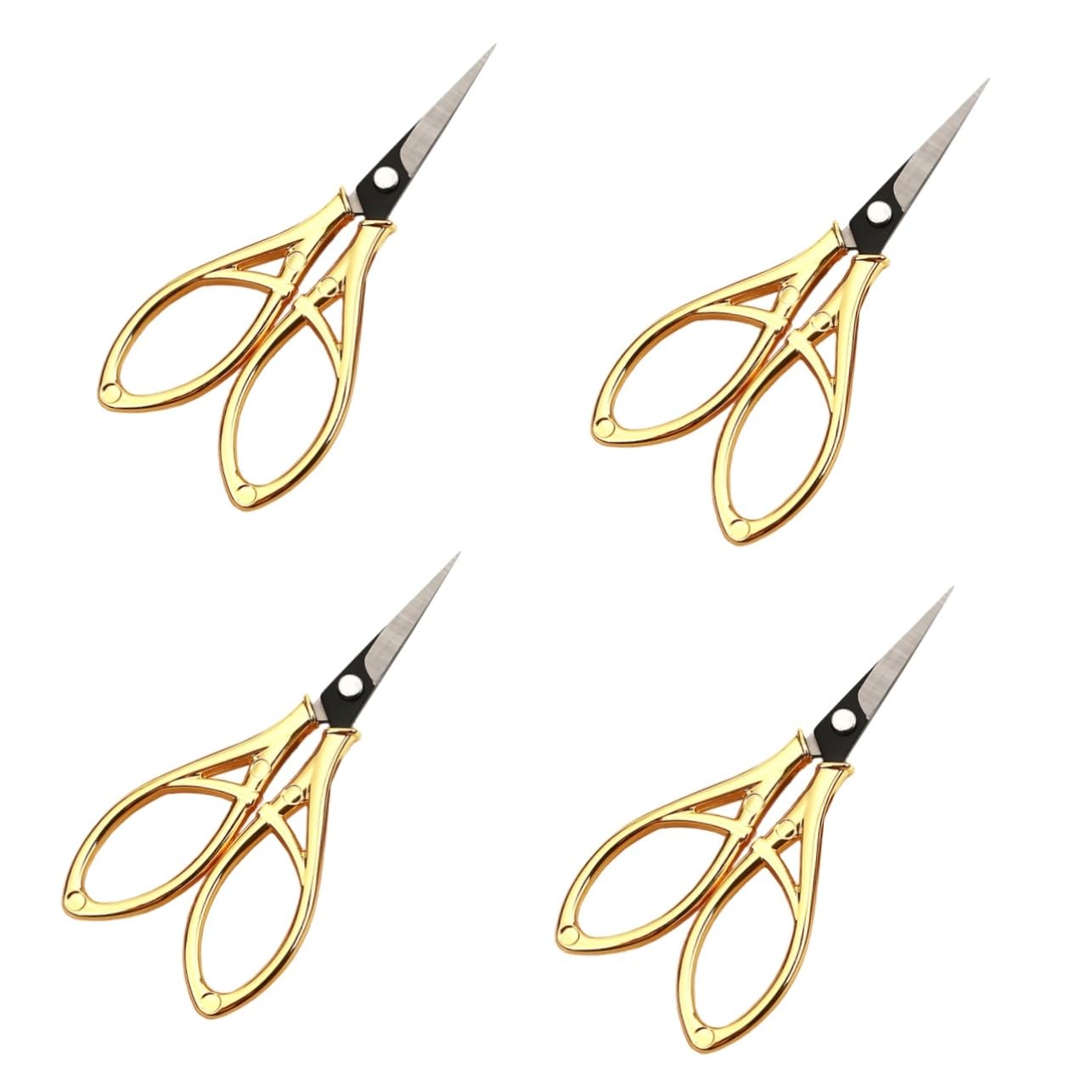 Operitacx 4pezzi Forbice Da Ricamo Vintage Inossidabile Con Manico Retro Per Tessuti e Filo Perfetta Per Artigianato e Cucito Domestico