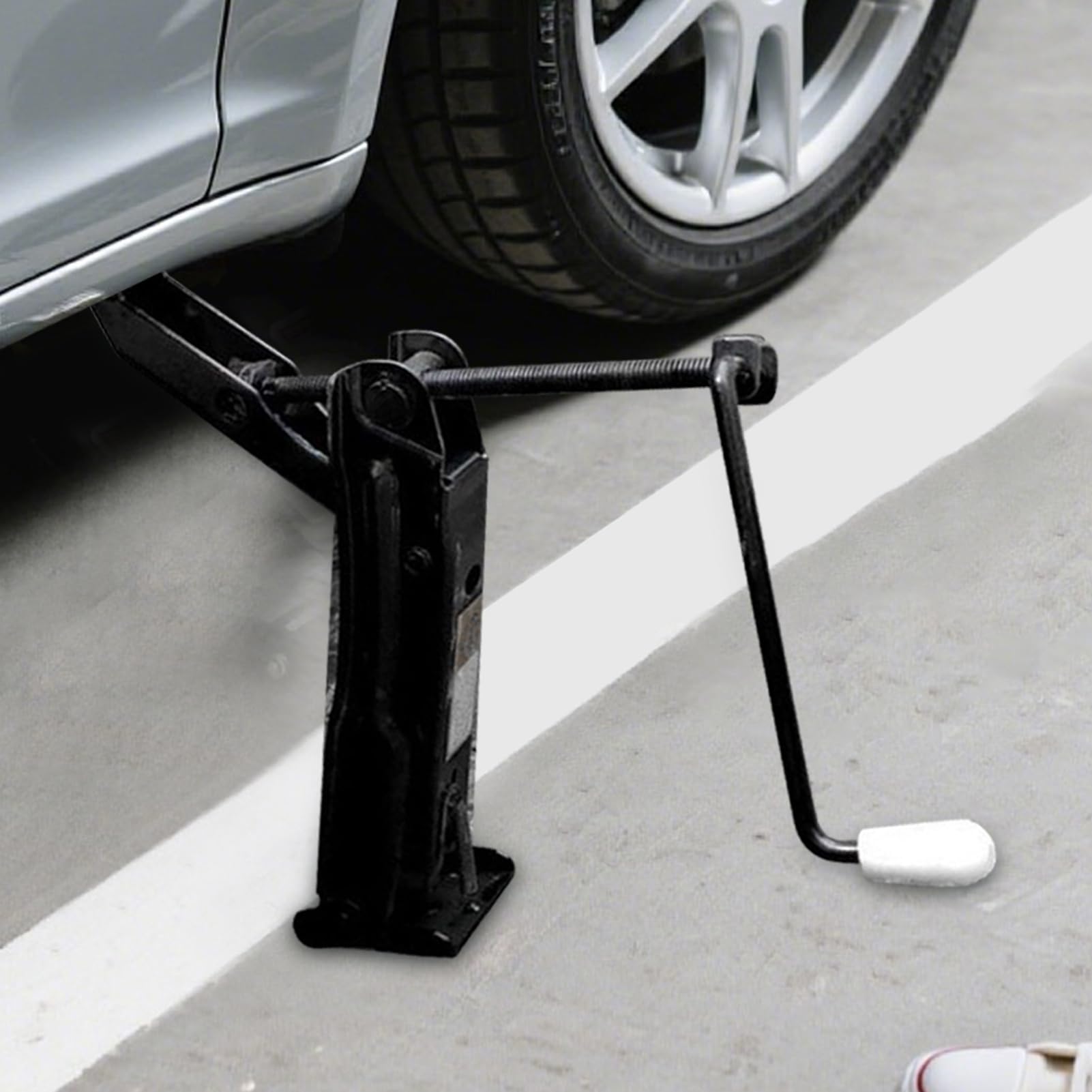 Cricchetto Portatile Cric A Z Per Veicoli | Attrezzo Portatile per Cambio Gomme da Pavimento per Auto Camper Fuoristrada Moto Veicoli