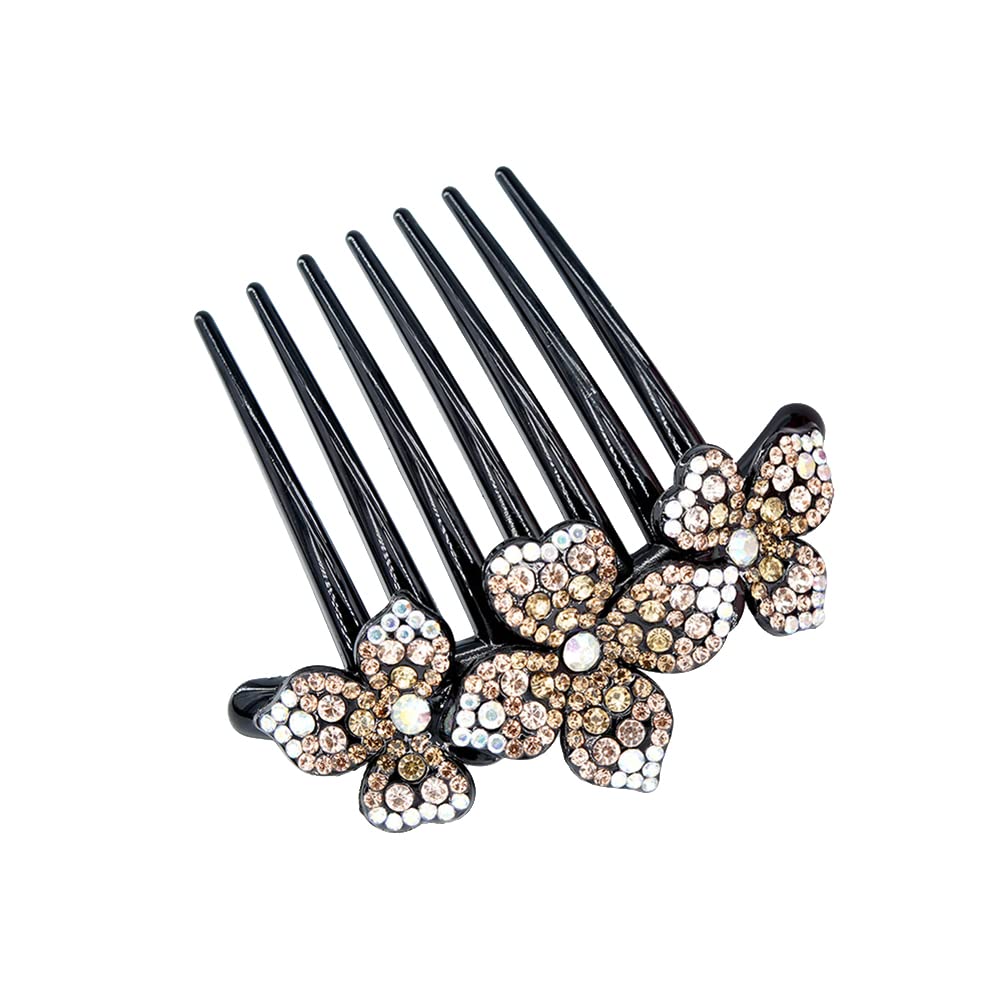 Haar Steckkamm 2er Set – Strass-verziert, Für Frauen & Mädchen, Vintage-Design